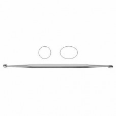 Bone Curette Double Ended - Round/Oval Stainless Steel, 21 cm - 8 1/4"